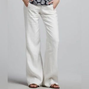 Drew white linen pant’s flattering fit